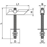 KOŁKI UCHYLNE M8X100 OC.G.