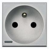 AXOLUTE - GNIAZDO 2P+Z 16A ALUMINIUM (SAMOZACISKI), Bticino