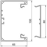 tehalit.BRAP Podstawa kanału 65x100 aluminium anodyzowany BRAP651001ELN HAGER