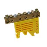 Z-2101 ,  Zacisk ochronny, otwory: 2x16 mm2, 4x4 mm2 , żółty