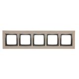 Simon 54 Nature Ramka 5-krotna Nature-Beton FUNDA MENTE IP20/IP44* (*IP44-należy zastosować zestaw uszczelek DUN5) DRN5/93 KONTAKT