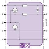 Moduł do ogranicznika przepięć BLITZDUCTOR XT, do Profibus-PA, K-Bus, ochrona 1 pary