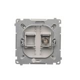 Simon Basic Gniazdo antenowe typu ''F'' pojedyncze  stal inox BMAF1.01/21 KONTAKT