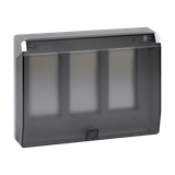 Simon Connect Ramka obudowy S500 z pokrywą 3-modułowa 6x K45 aluminium