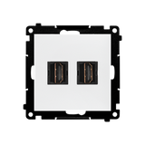 Simon 55 Gniazdo HDMI podwójne Biały mat TGHDMI2.01/111 KONTAKT