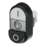 Przycisk podwójny I-0 przezroczyste pole podświetlany MPD17-11C