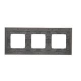 Simon 54 Nature Ramka 3-krotna Nature-Metal INOX KLASYCZNY IP20/IP44* (*IP44-należy zastosować zestaw uszczelek DUN3) DRN3/77 KONTAKT