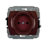 TREND Mechanizm gniazda pojedynczego bez uziemienia 2P (przesłony torów prądowych) brązowy