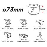 Otwornica bi-metalowa 73 mm