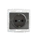 LOGI Gniazdo pojedyncze Schuko śrubowy Grafit 16A 250V 021220141 25263 KANLUX