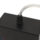 ROZETA SUFITOWA QUALIS 100x50x50 mm CZARNA Z PRZEWODEM DEKORACYJNYM 1,5M