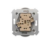 Simon 54 Nature Gniazdo wtyczkowe z uziemieniem z przesłonami podwójne do ramek NATURE 16A 250V zaciski śrubowe złoty mat DGZ2MZN.01/44 KONTAKT