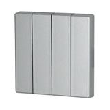 CWIZ-04/03 klawisz poczwórny srebrny - 55x55mm 126052 EATON