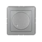 DECO Mechanizm elektronicznego regulatora oświetlenia przyciskowo-obrotowego do lamp LED srebrny met