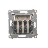 Simon 54 Gniazdo głośnikowe 4-krotne Przekrój przewodów dla wejścia i wyjścia 25 mm2 kremowy