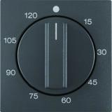 BERKER B.X Płytka czołowa z pokrętłem Regulator do mechanizm łącz. czas. 120 min antracyt mat 16331606 HAGER