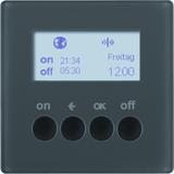 BERKER Q.x KNX RF quicklink Łącznik żaluzjowy czasowy do sterownika żaluzjowego i mechanizmu zasilającego Berker.Net antracyt aksamit lakierowana 85745226 HAGER