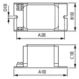 Statecznik transformator BSN 400 L33-TS 230V 50Hz HD3-166 PHILIPS