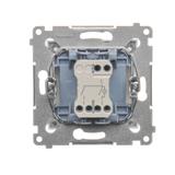 Simon 54 Łącznik świecznikowy z podświetleniem LED i do wersji IP44 10A 250V szybkozłączka biały *Posiada wkładkę DU1W DW5BL.01/11 KONTAKT