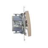 Simon 54 Przycisk „dzwonek” z podświetleniem LED 10A szybkozłączka złoty mat