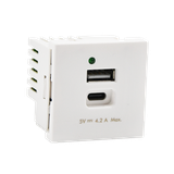 Simon CONNECT TSC-K126G-9 USB ładowarka K45 (45x45) gniazdo typ A+C 5V/4,1A; czy