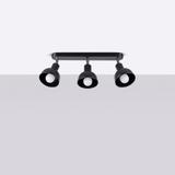 Plafon ELBA 3 czarny