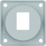 BERKER Integro Flow Płytka nośna pojedyncza do gniazd modularnych AMP szary 945572507 HAGER