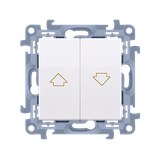 Simon 10 Łącznik roletowy 10A z. śrub. biały