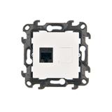 Simon 24 Gniazdo komputerowe pojedyncze RJ45 kat. 5e biały N51.01/11