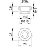 107/R, REDUKCJE PG16-9 POLIAMID SZA