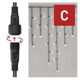 Lampki choinkowe sople łączone Standard 100LED 2,5m zimna biel IP44 timer D1CC01 EMOS