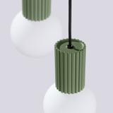 Lampa wisząca HALO 3P zielona oliwka