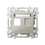 SZAFIR Obudowa gniazda pojedynczego typu Keystone prosta - kolor kaszmirowy beż