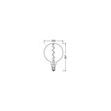 Żarówka LED Vintage 1906 LED dim CL GLOBE200 FIL SMOKE 12 dim 5W/818 E27 4058075270046 LEDVANCE