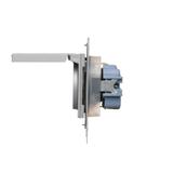 Simon 55 Gniazdo Schuko do wersji IP44 z przesłonami z uszczelką ramki szybkozłączka Klapka W kolorze pokrywy Aluminium mat TGSZ1BCZ.01/143 KONTAKT