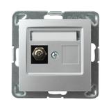 IMPRESJA Gniazdo ekwipotencjalne pojedyncze - kolor srebro