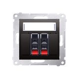 Simon 54 Gniazdo głośnikowe 2-krotne Przekrój przewodów dla wejścia i wyjścia 25 mm2 antracyt