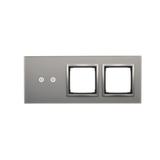 Simon 54 Touch Panel dotykowy S54 Touch 3 moduły 2 pola dotykowe poziome + 2 otwory na osprzęty S54 srebrna mgła DSTR3200/71 KONTAKT