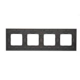 Simon 54 Nature Ramka 4-krotna Nature-Drewno ZŁOTE WENGE IP20/IP44* (*IP44-należy zastosować zestaw uszczelek DUN4) DRN4/85 KONTAKT