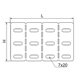 LKDH100 Łącznik kątowy do korytka 1,2 mm