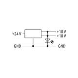 złączka z przetwornikiem DC/DC 24VDC/10VDC/500mA WAGO