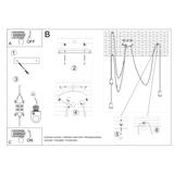 Sollux Żyrandol EDISON 3 czarny SL.0370