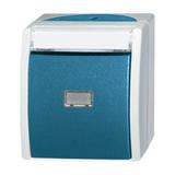 OCEAN Przycisk kołyskowy zwierny 1-biegunowy, Z zaciskiem N z dwoma niezależnymi stykami sygnalizacy