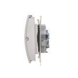 Simon 55 Gniazdo wtyczkowe podwójne do wersji IP44 z uszczelką szybkozłączka Klapka W kolorze pokrywy Aluminium mat TGZ2BMCZ.01/143 KONTAKT