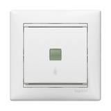 VALENA PRZYCISK JEDNOBIEGUNOWY POŚWIETLANY Z SYMBOLEM LAMPY BIAŁY 10A-250V~, Legrand