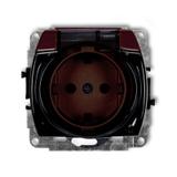 TREND Mechanizm gniazda bryzgoszczelnego z uziemieniem SCHUKO 2P+Z (klapka dymna, przesłony torów pr