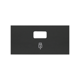 Simon 100 Pokrywa ładowarki USB dla ref.10000380-039 czarny mat