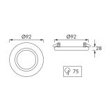 Sufitowa oprawa punktowa ALUM C WHITE/CHROME
