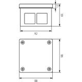 VP-43 Puszka n/t 98x98x65mm IP55 6-wl dł.gum. popiel VP 043-03 61.150 OPATÓWEK
