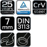 Klucz płasko-oczkowy 7 x 110 mm